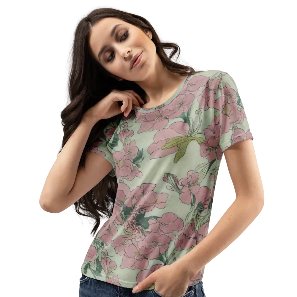 Rosewater Archive on Women's Crew Neck T-Shirt — Left Front