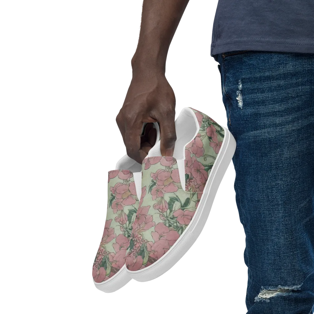 Rosewater Archive on Men's Slip-On Canvas Shoes — Left Front