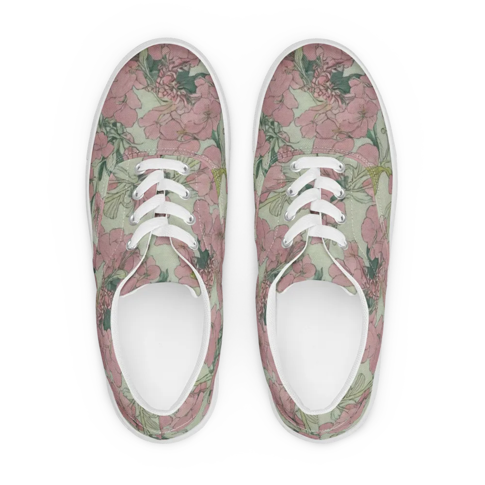 Rosewater Archive on Men's Lace-Up Canvas Shoes — Front