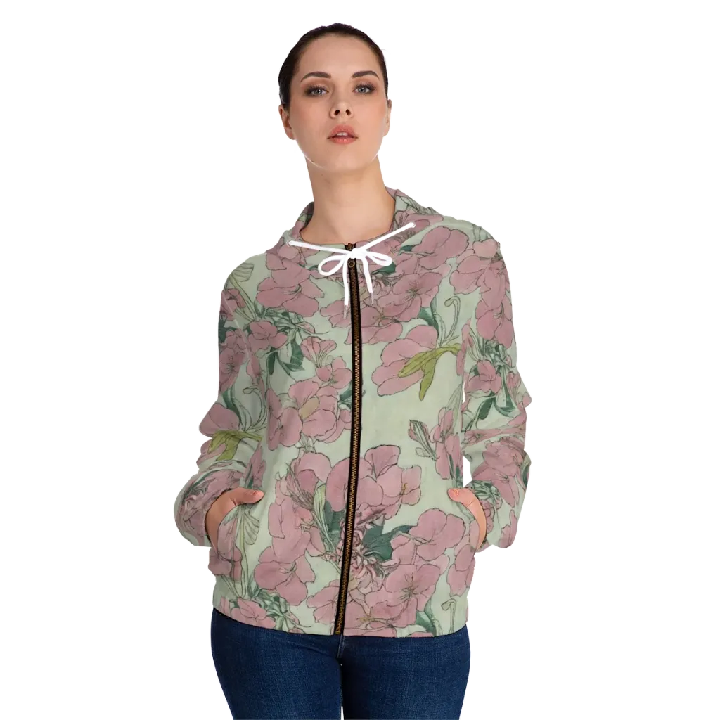 Rosewater Archive on Women's Full-Zip Hoodie — Front On Person