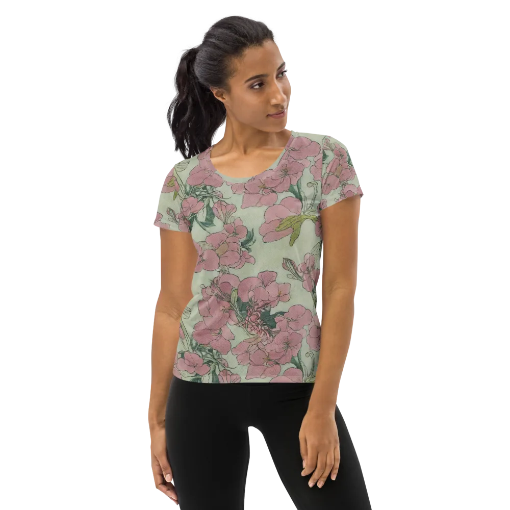 Rosewater Archive on Women's Athletic T-Shirt — Front
