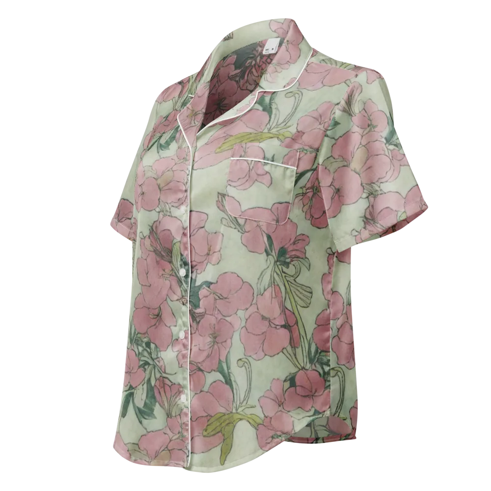Rosewater Archive on Women's Short Sleeve Pajama Top — Left Front