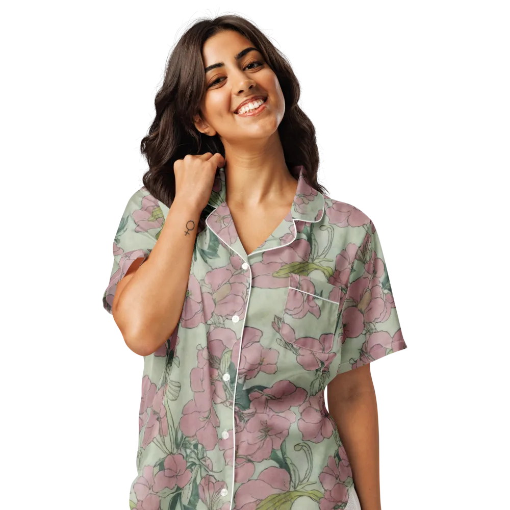 Rosewater Archive on Women's Short Sleeve Pajama Top — Front
