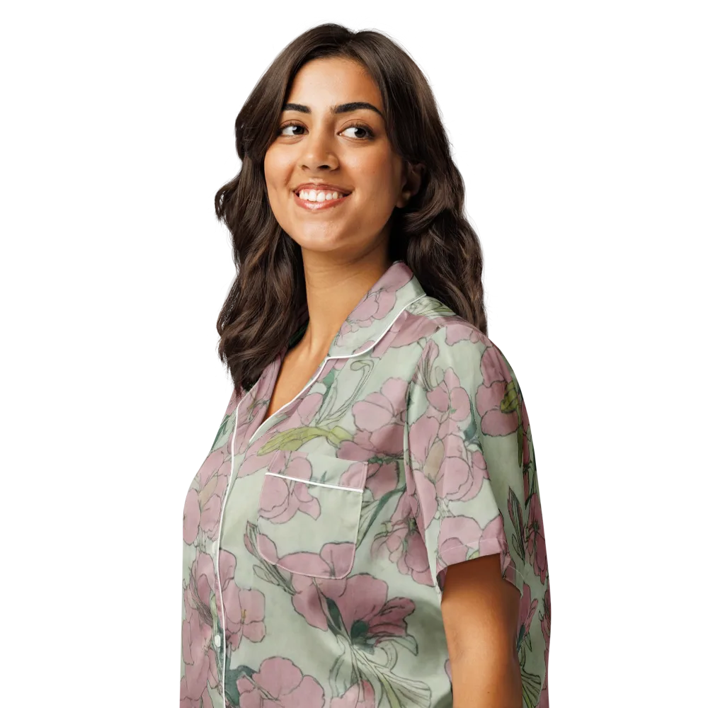 Rosewater Archive on Women's Short Sleeve Pajama Top — Left Front