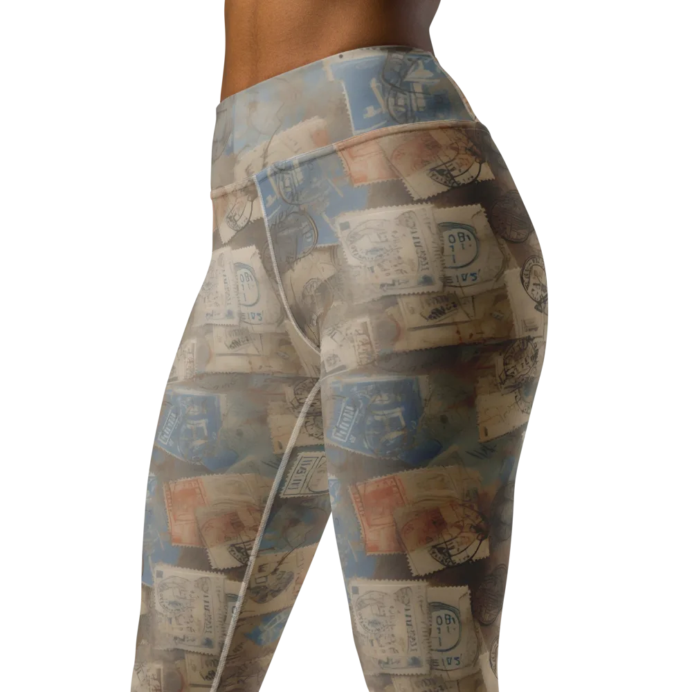 Air Mail Haze on Yoga Leggings — Left Front