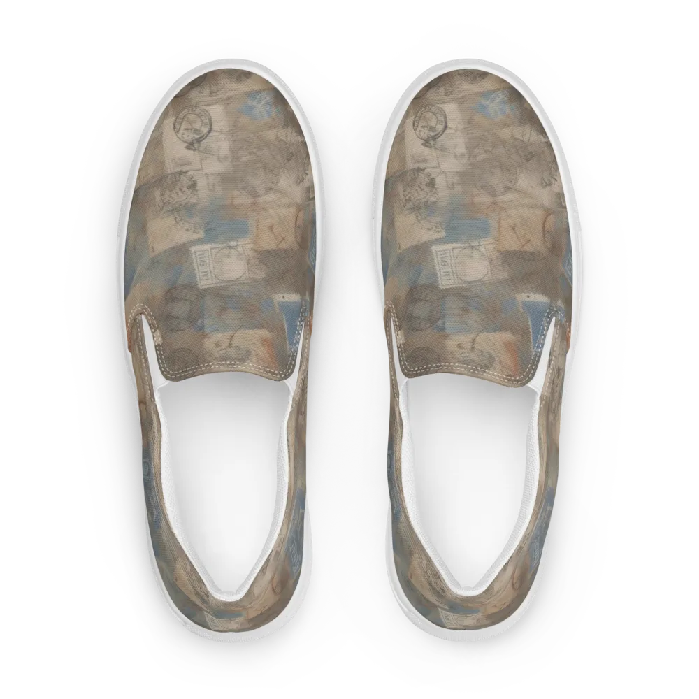Air Mail Haze on Men's Slip-On Canvas Shoes — Front