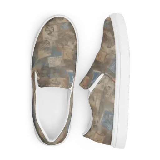 Air Mail Haze on a Men's Slip-On Canvas Shoes