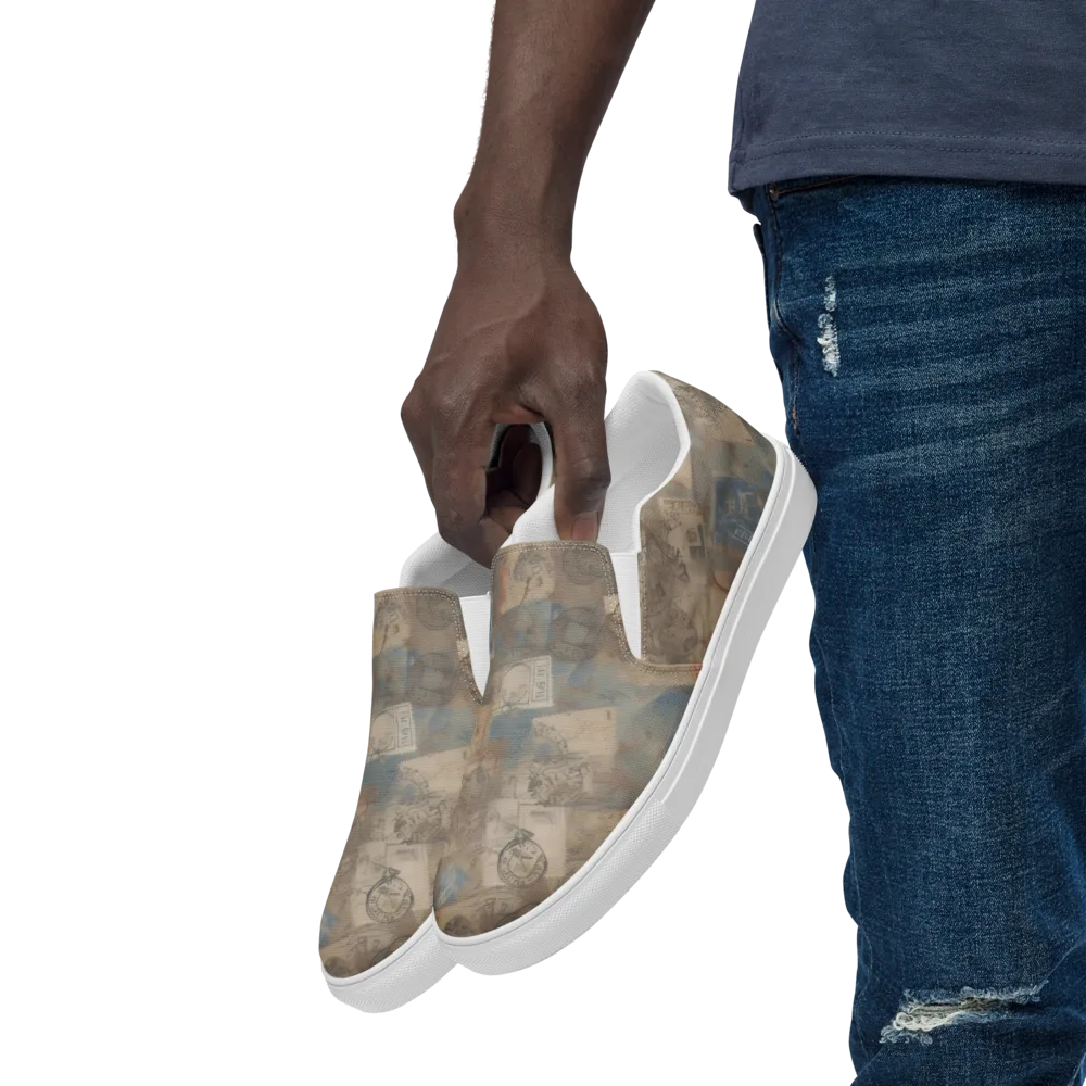 Air Mail Haze on Men's Slip-On Canvas Shoes — Left Front