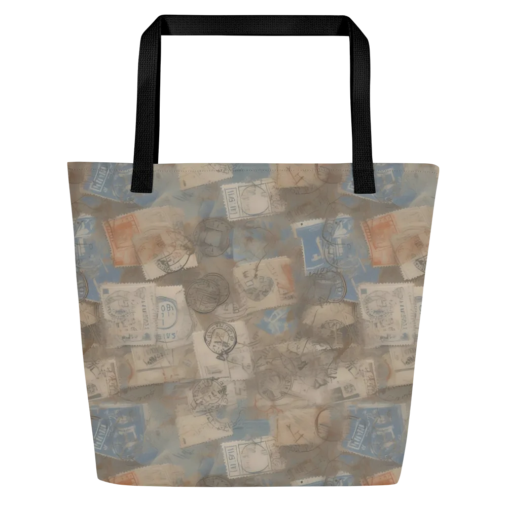 Air Mail Haze on Large Tote Bag W/ Pocket — Front