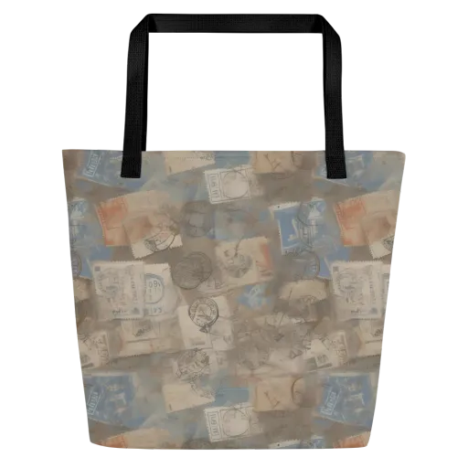 Air Mail Haze on a Large Tote Bag W/ Pocket