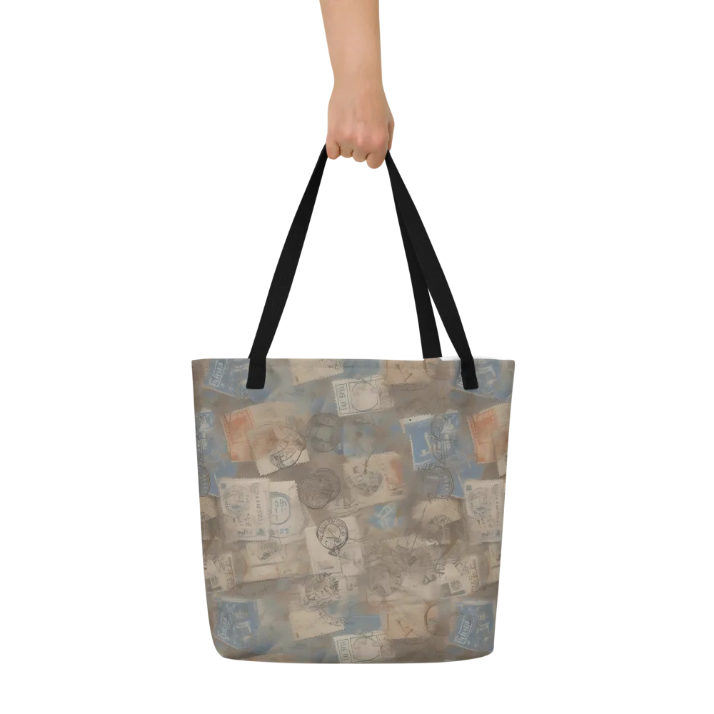 Air Mail Haze on Large Tote Bag W/ Pocket — Front