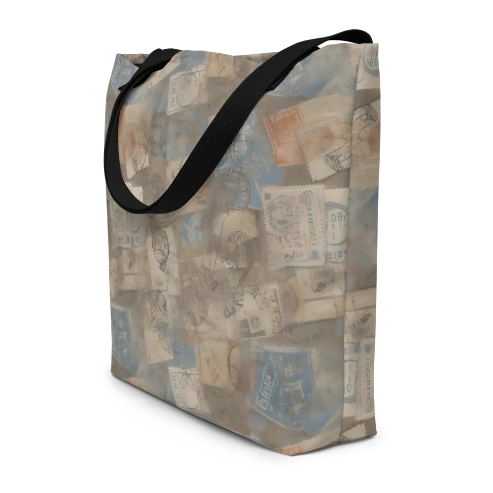 Air Mail Haze on Large Tote Bag W/ Pocket — Front