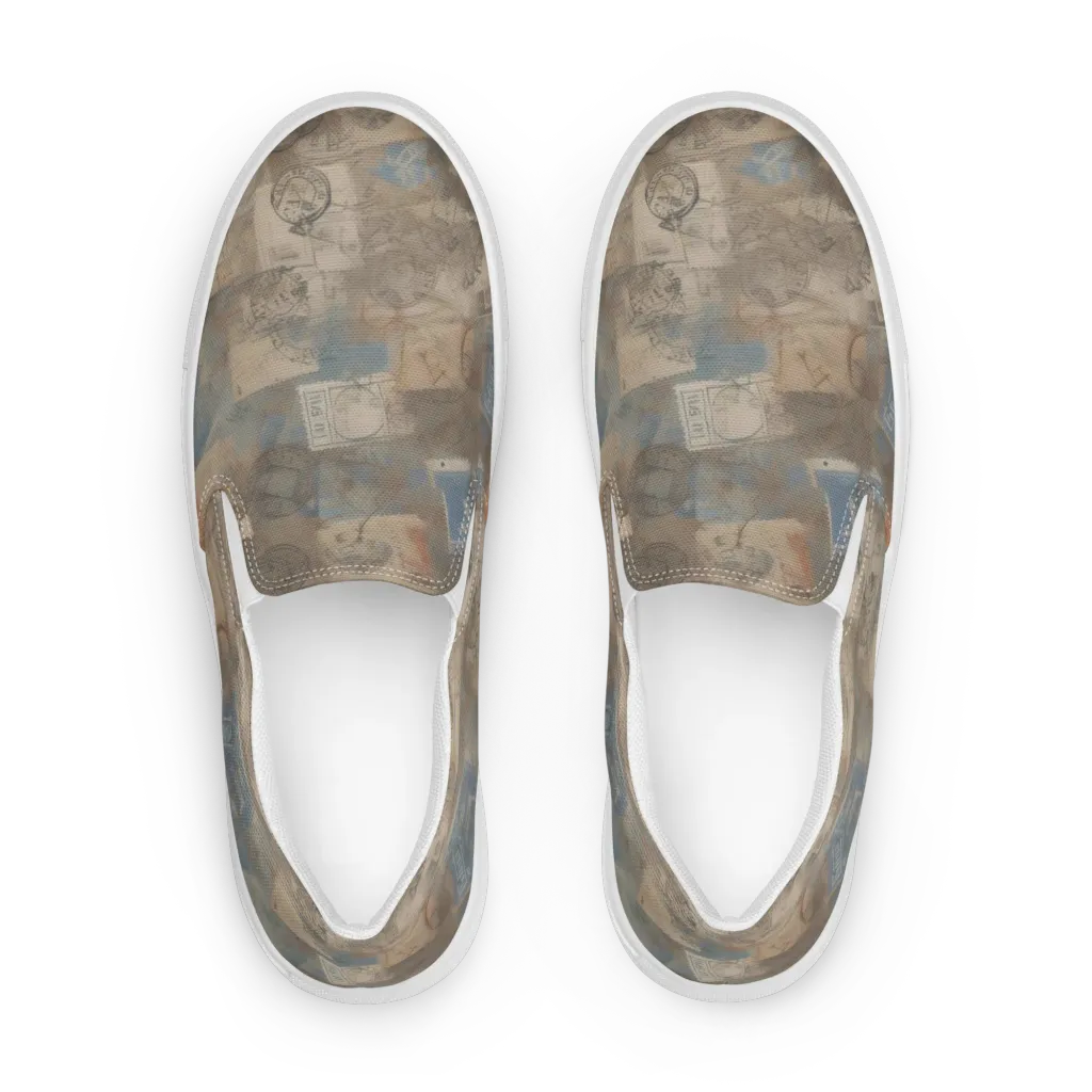 Air Mail Haze on Women's Slip-On Canvas Shoes — Front