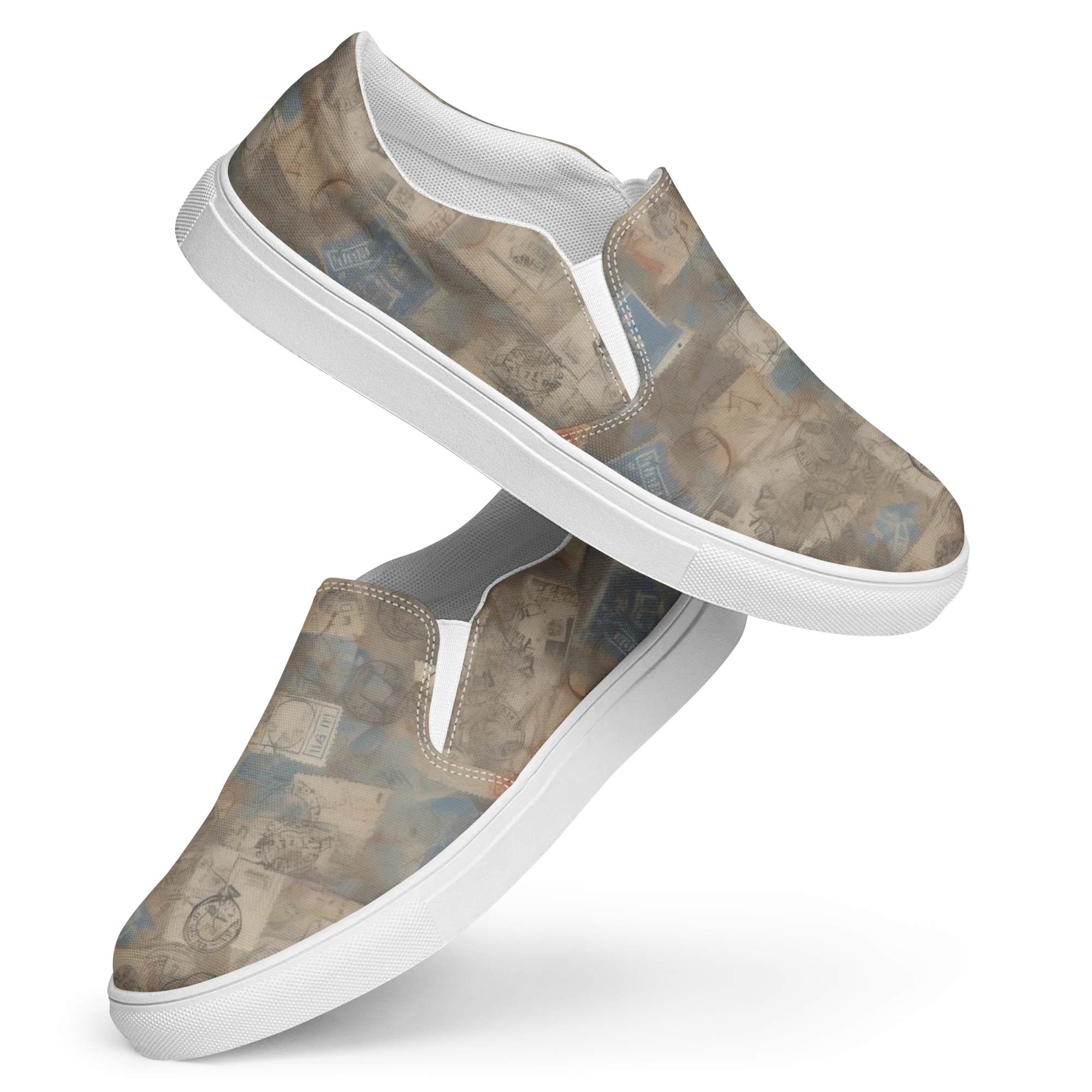 Air Mail Haze on Women's Slip-On Canvas Shoes — Front