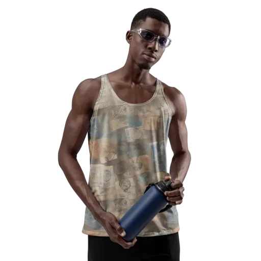 Air Mail Haze on a Men's Tank Top