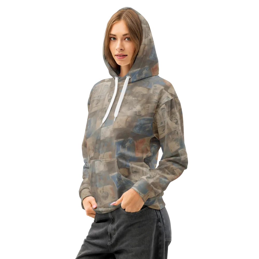 Air Mail Haze on Cotton Hoodie — Left Front