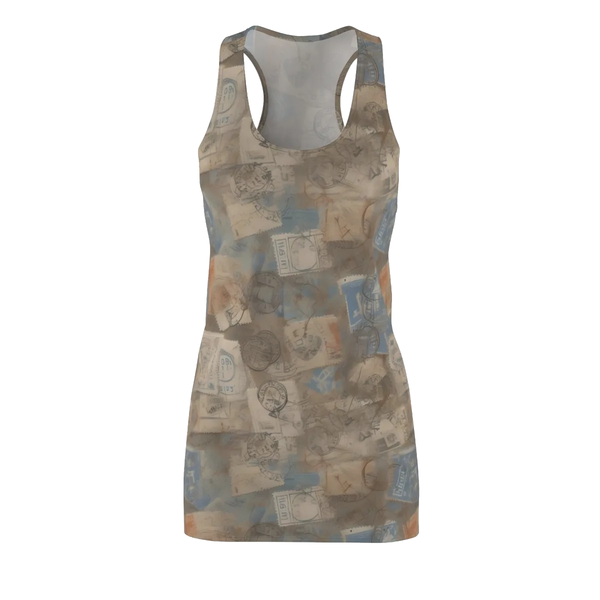 Air Mail Haze on Racerback Dress — Front