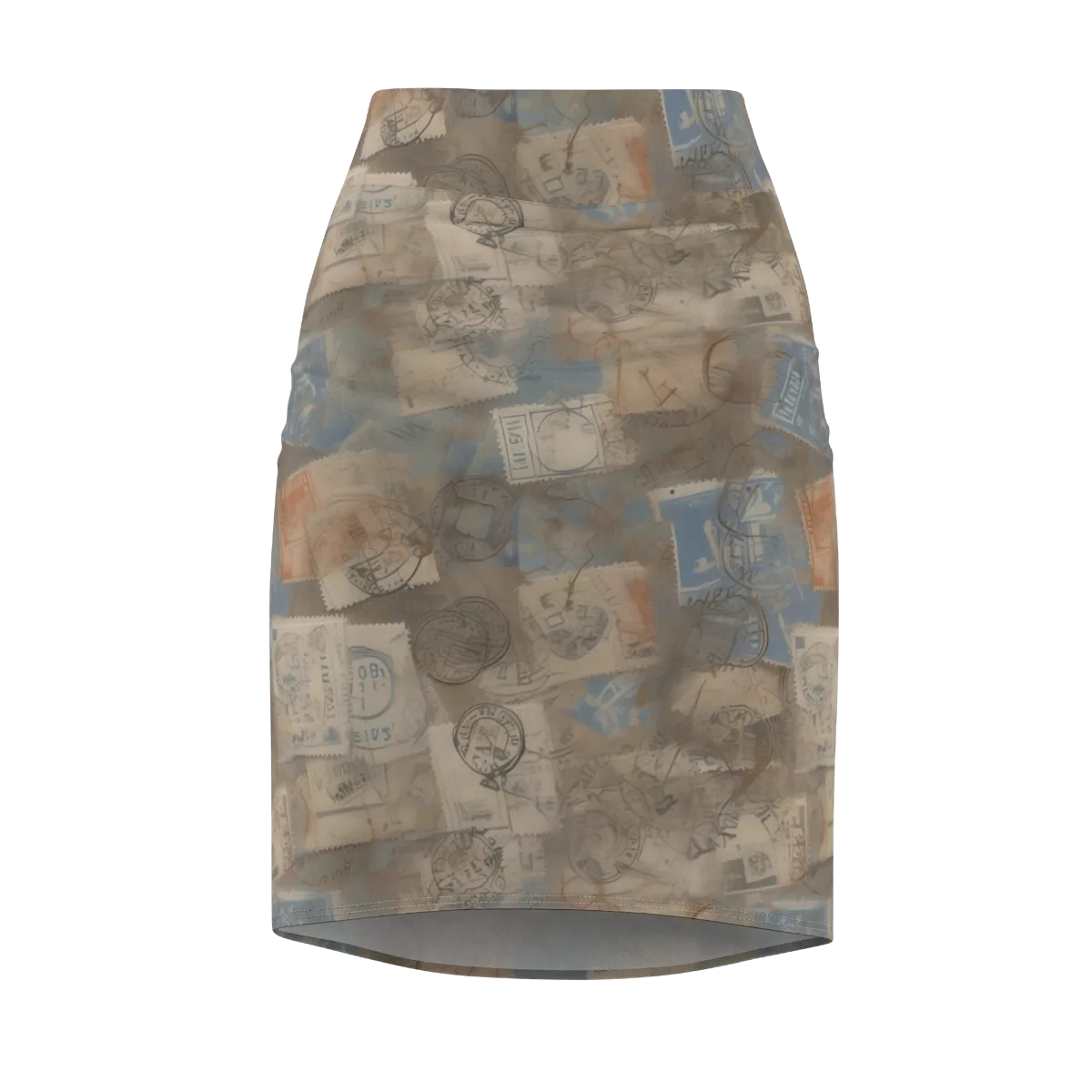 Air Mail Haze on Pencil Skirt — Front