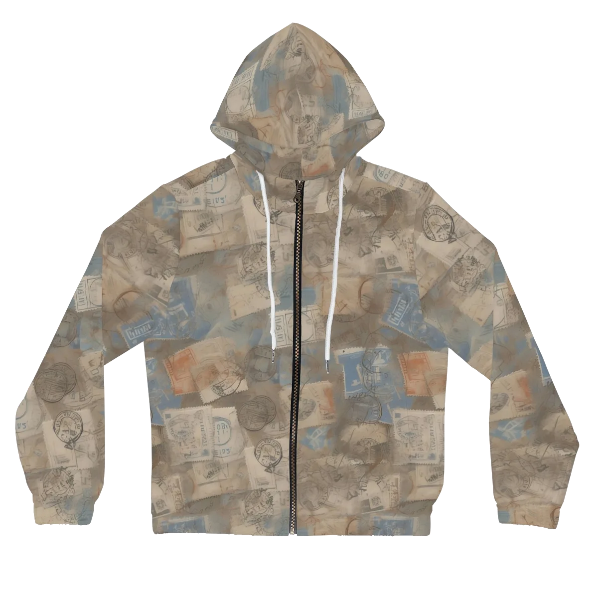 Air Mail Haze on Women's Full-Zip Hoodie — Front