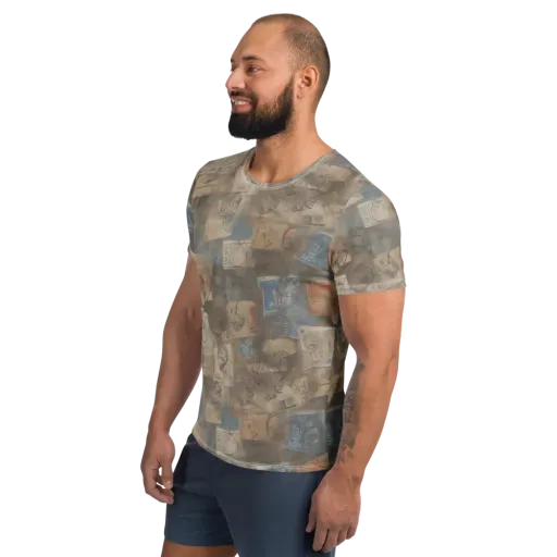 Air Mail Haze on a Men's Athletic T-Shirt