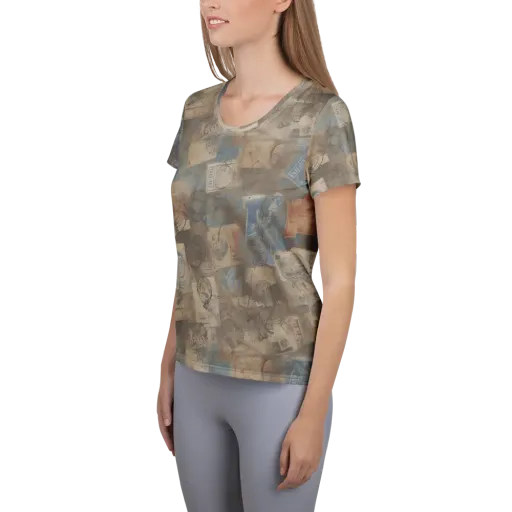 Air Mail Haze on a Women's Athletic T-Shirt