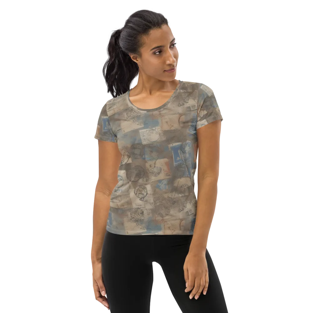 Air Mail Haze on Women's Athletic T-Shirt — Front