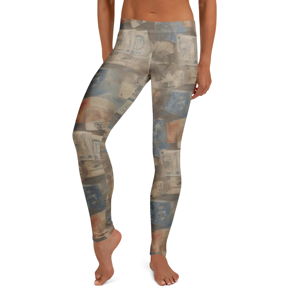 Air Mail Haze on Leggings — Front
