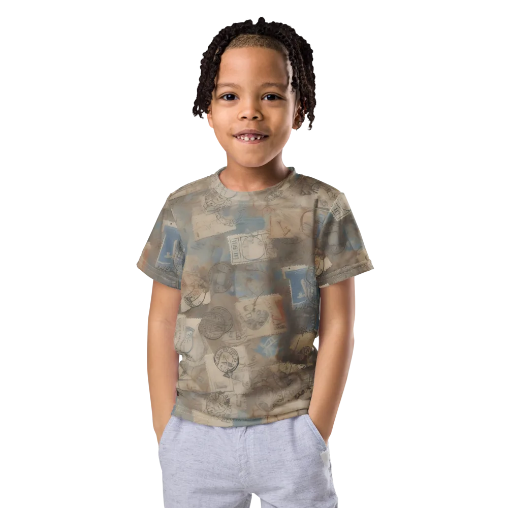 Air Mail Haze on Kids Crew Neck T-Shirt — Front