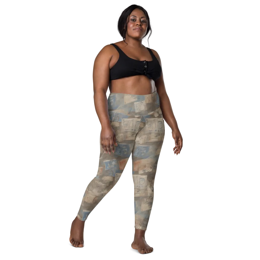 Air Mail Haze on Leggings with Pockets — Front