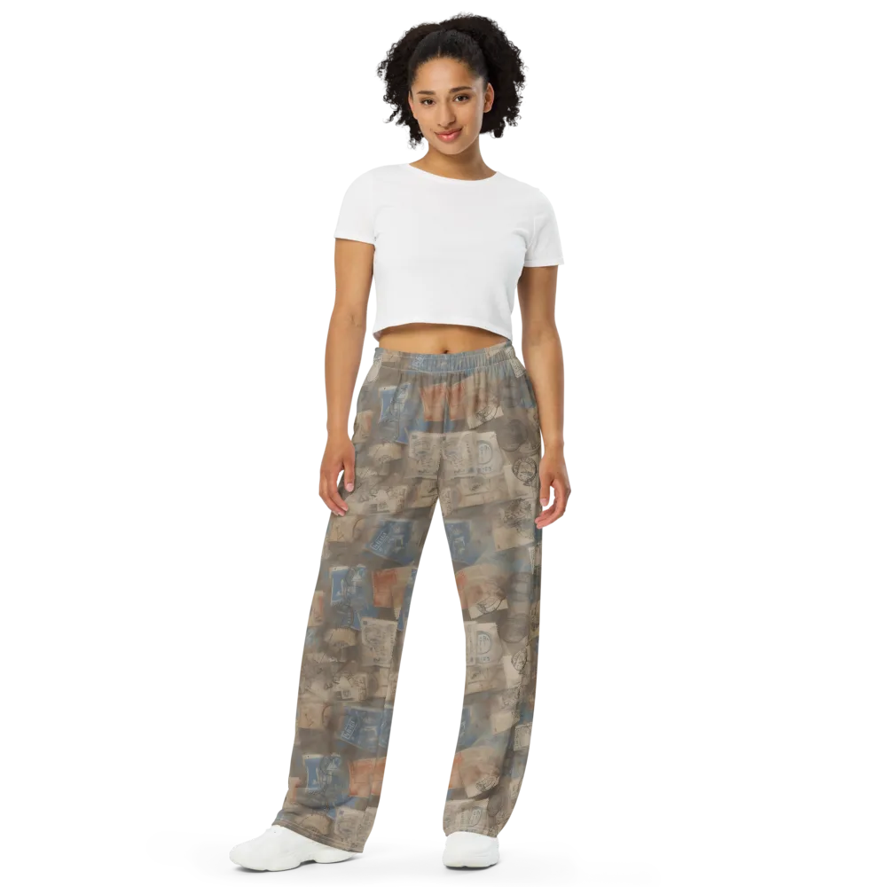 Air Mail Haze on Wide-Leg Pants — Front