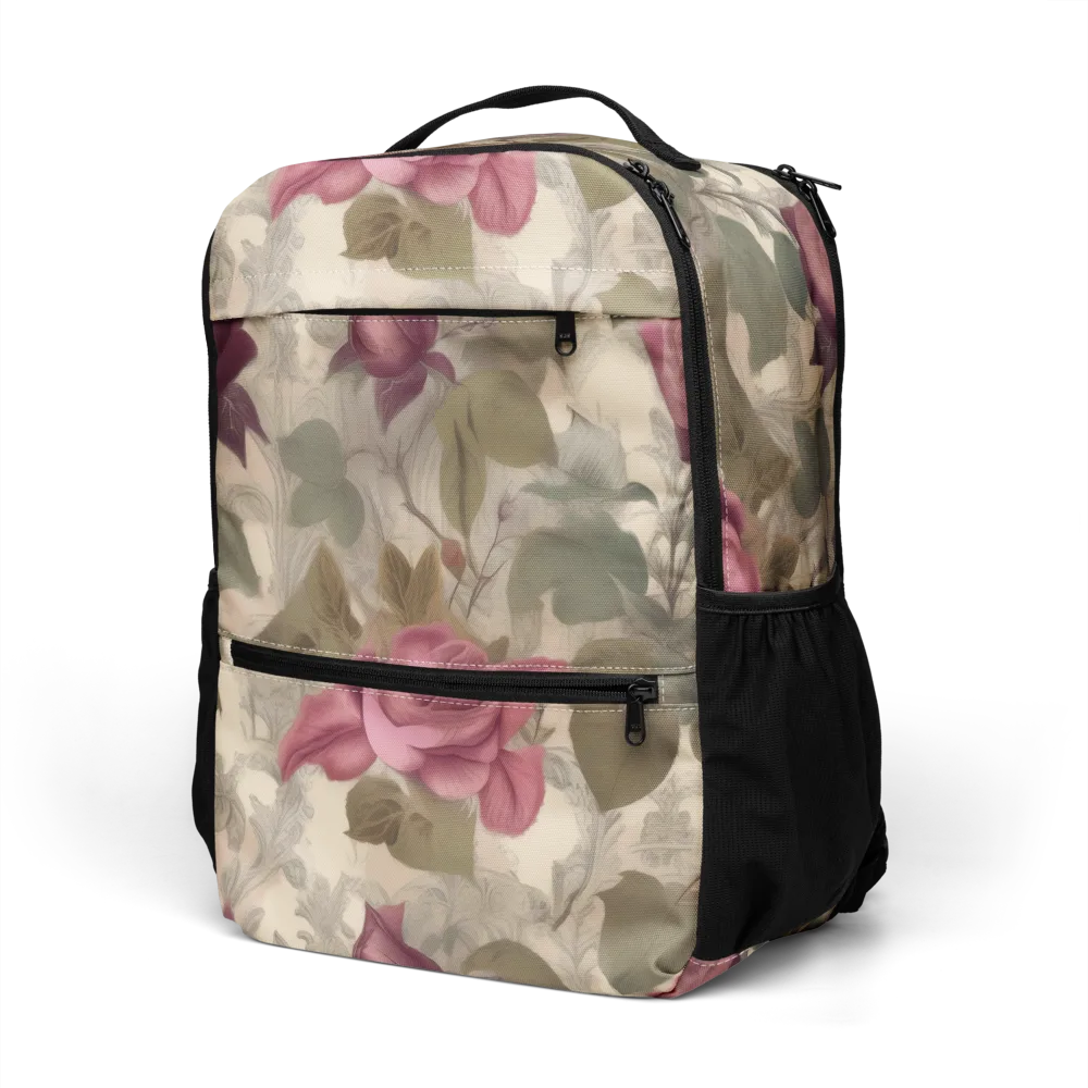 Rosewood Reverie on Utility Backpack — Left Front