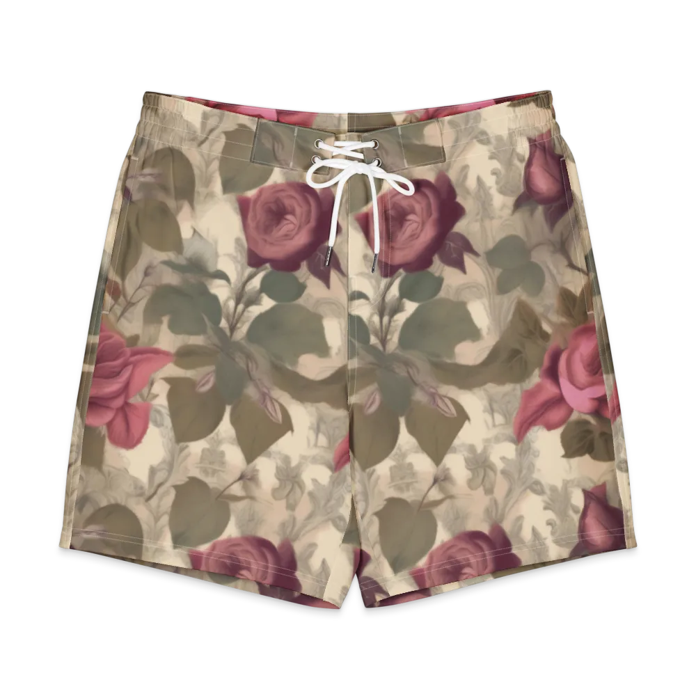 Rosewood Reverie on Men's Board Shorts — Front