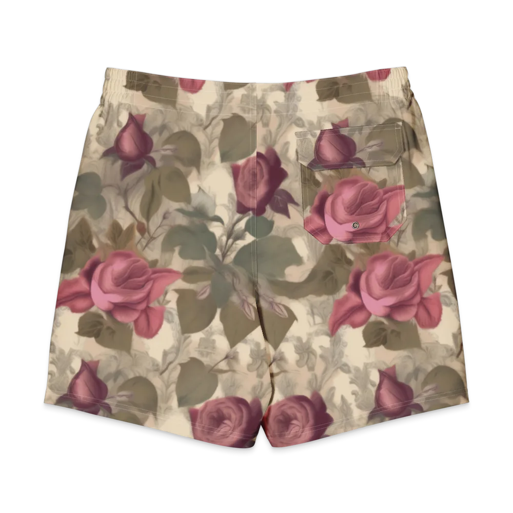 Rosewood Reverie on Men's Board Shorts — Back