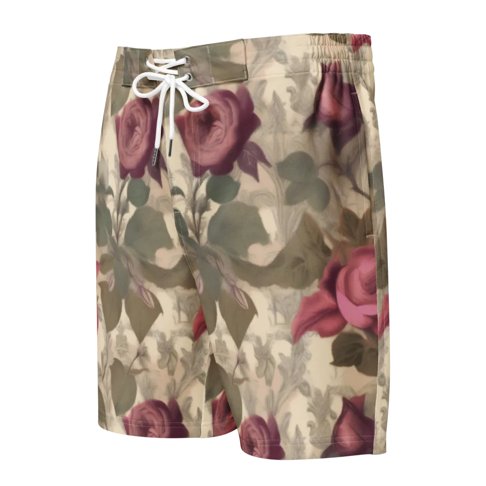 Rosewood Reverie on Men's Board Shorts — Front