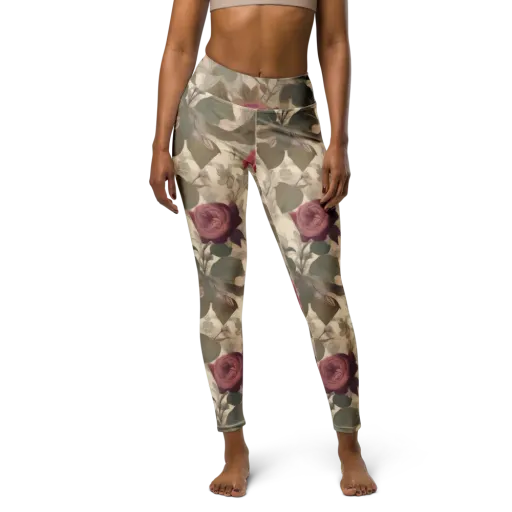 Rosewood Reverie on a Yoga Leggings