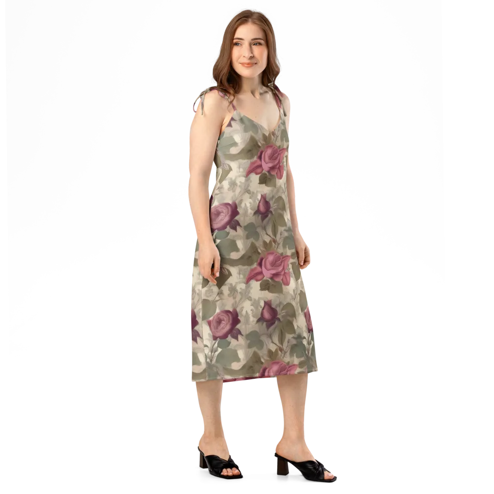 Rosewood Reverie on Slip Dress — Right Front