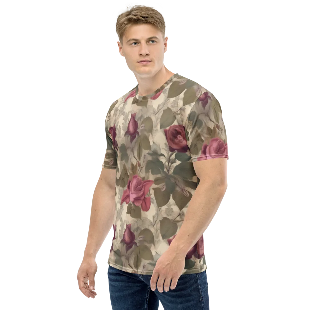 Rosewood Reverie on Men's Crew Neck T-Shirt — Left
