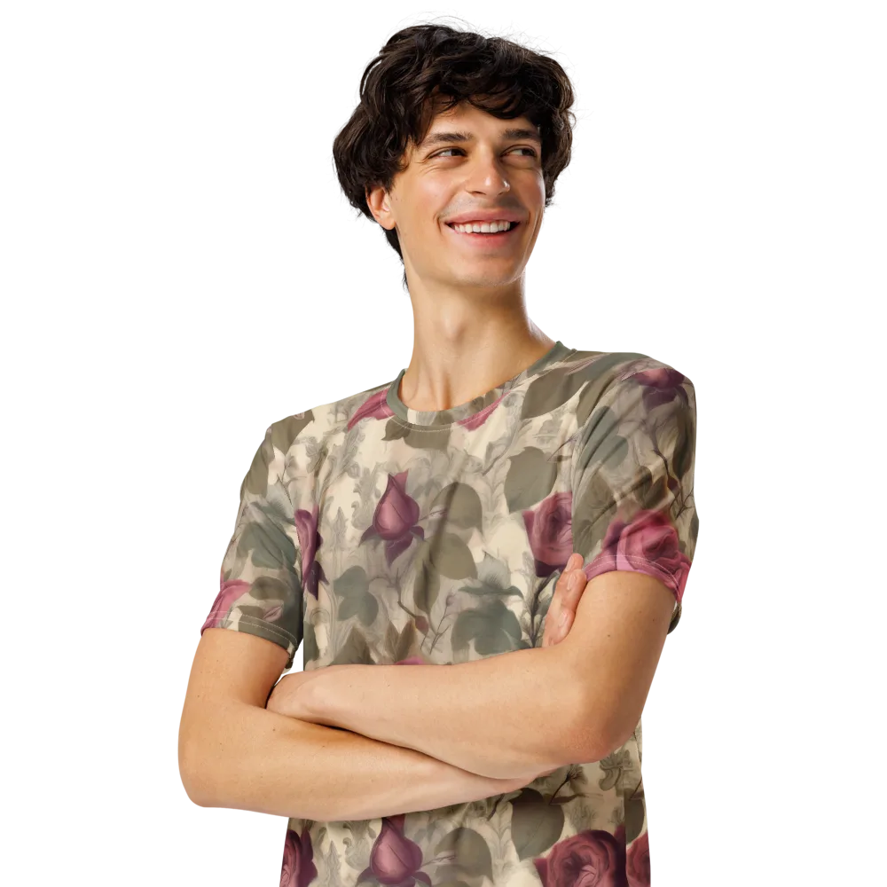 Rosewood Reverie on Men's Crew Neck T-Shirt — Left Front