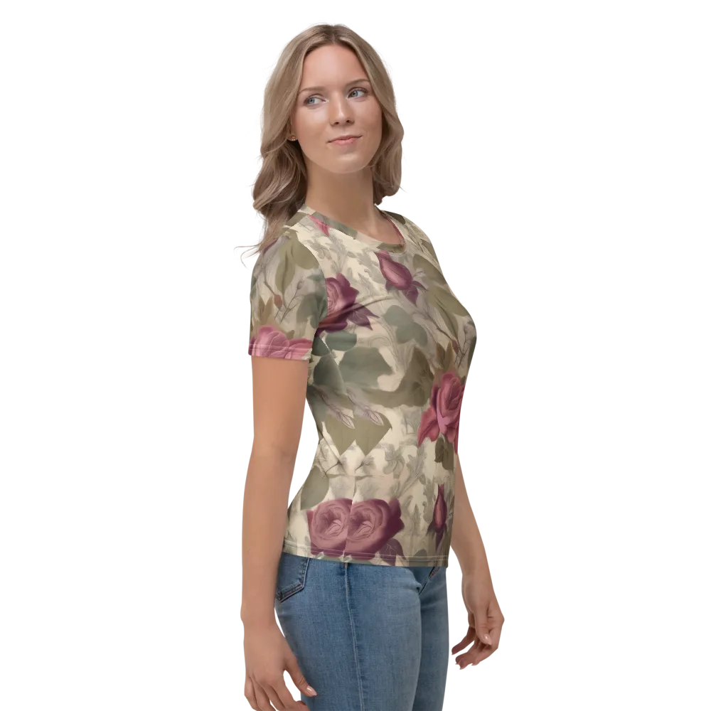 Rosewood Reverie on Women's Crew Neck T-Shirt — Right