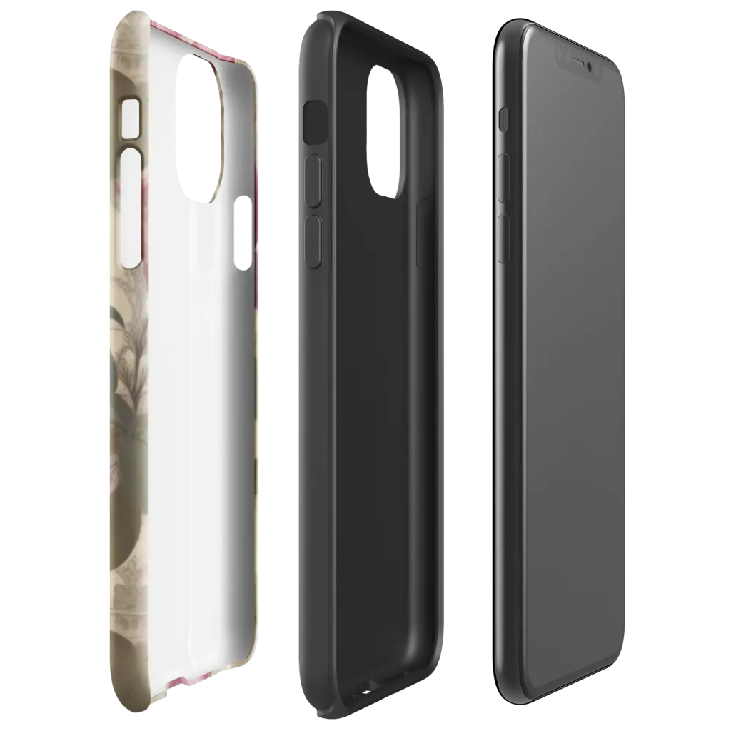 Rosewood Reverie on Tough Case for iPhone® — Right