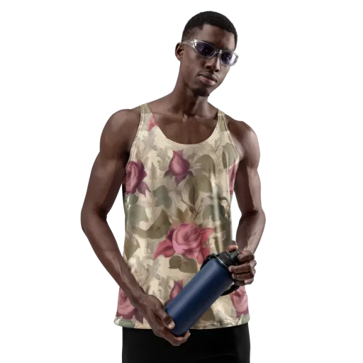 Rosewood Reverie on a Men's Tank Top