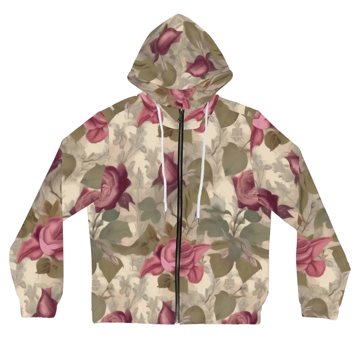 Rosewood Reverie on Women's Full-Zip Hoodie — Front