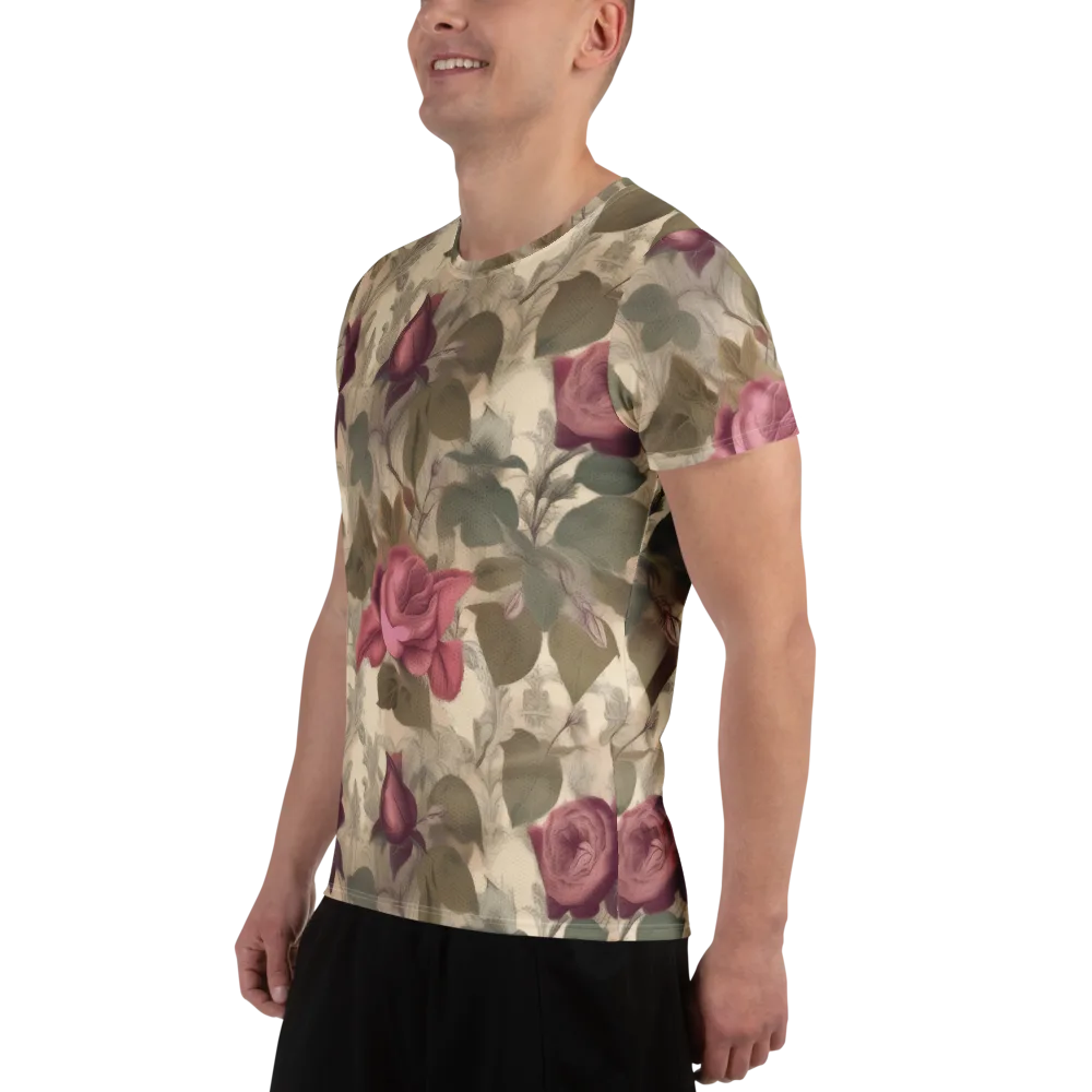Rosewood Reverie on Men's Athletic T-Shirt — Left