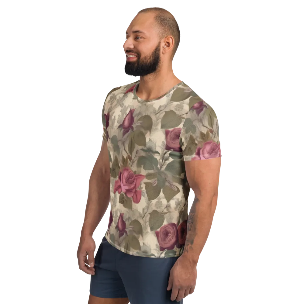 Rosewood Reverie on Men's Athletic T-Shirt — Left