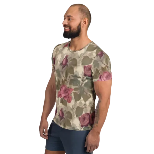 Rosewood Reverie on a Men's Athletic T-Shirt