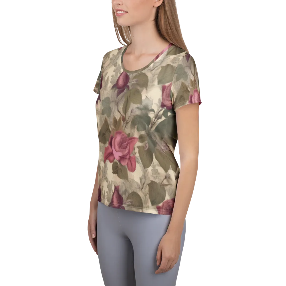 Rosewood Reverie on Women's Athletic T-Shirt — Left