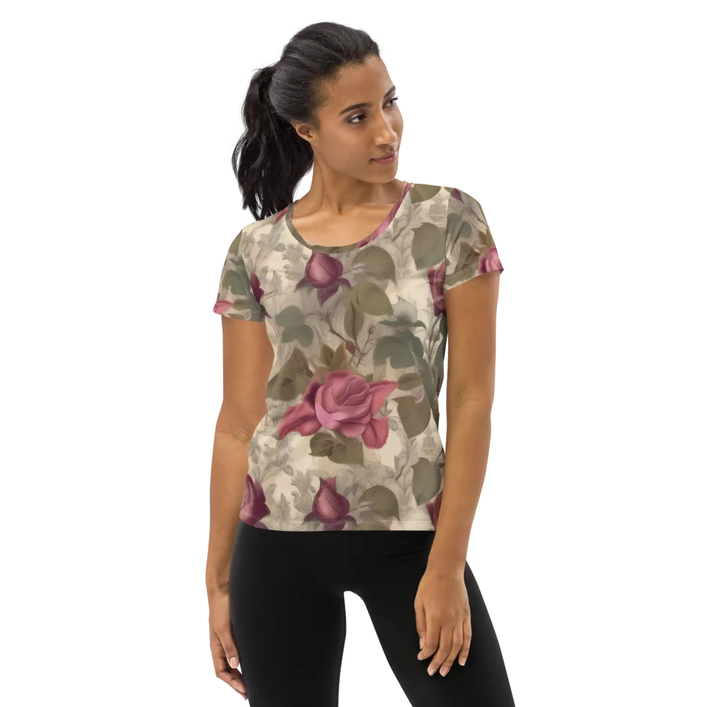 Rosewood Reverie on Women's Athletic T-Shirt — Front