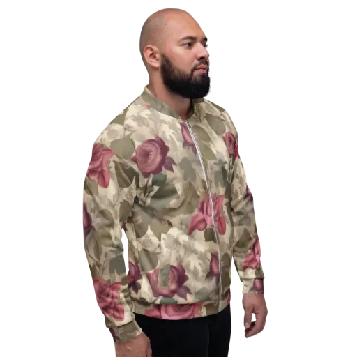 Rosewood Reverie on a Bomber Jacket