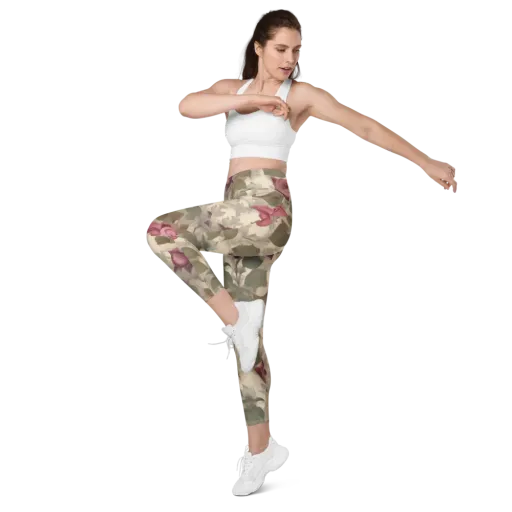 Rosewood Reverie on a Leggings with Pockets
