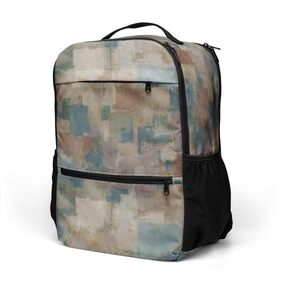 Muted Mosaic on Utility Backpack — Left Front